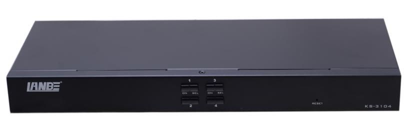 KI-3104 (CAT5 Rack-Mountable KVM Switch, 4ports; One local user + One remote user )