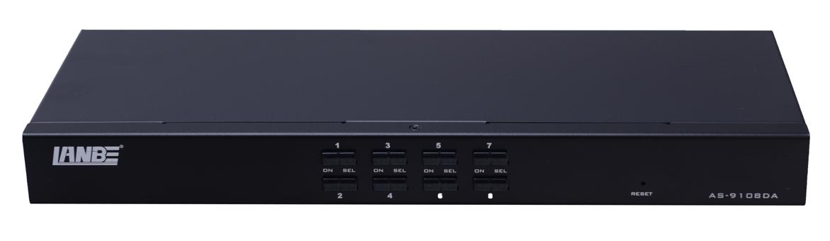 AS-9108DA (DVI Rack-Mountable KVM Switch,  8ports)