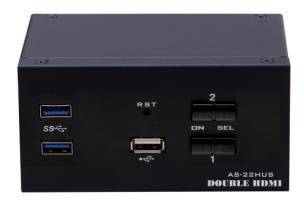 AS-22HUS (HDMI KVM Switch, 2ports,Dual-View）