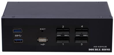 AS-42HUS (HDMI KVM Switch, 4ports,Dual-View）