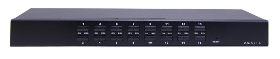 AS-9116DU （VGA Rack-Mountable KVM Switch, 16ports）