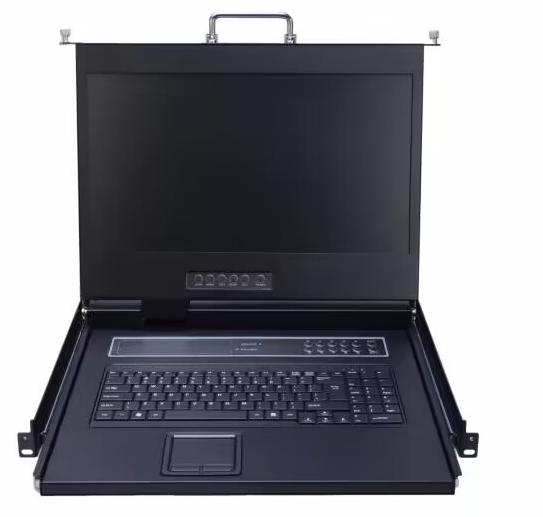 AS-7116ULR-I (Single Rail, VGA Series 17” LCD KVM Switch 16 Ports with IP Function Optional)